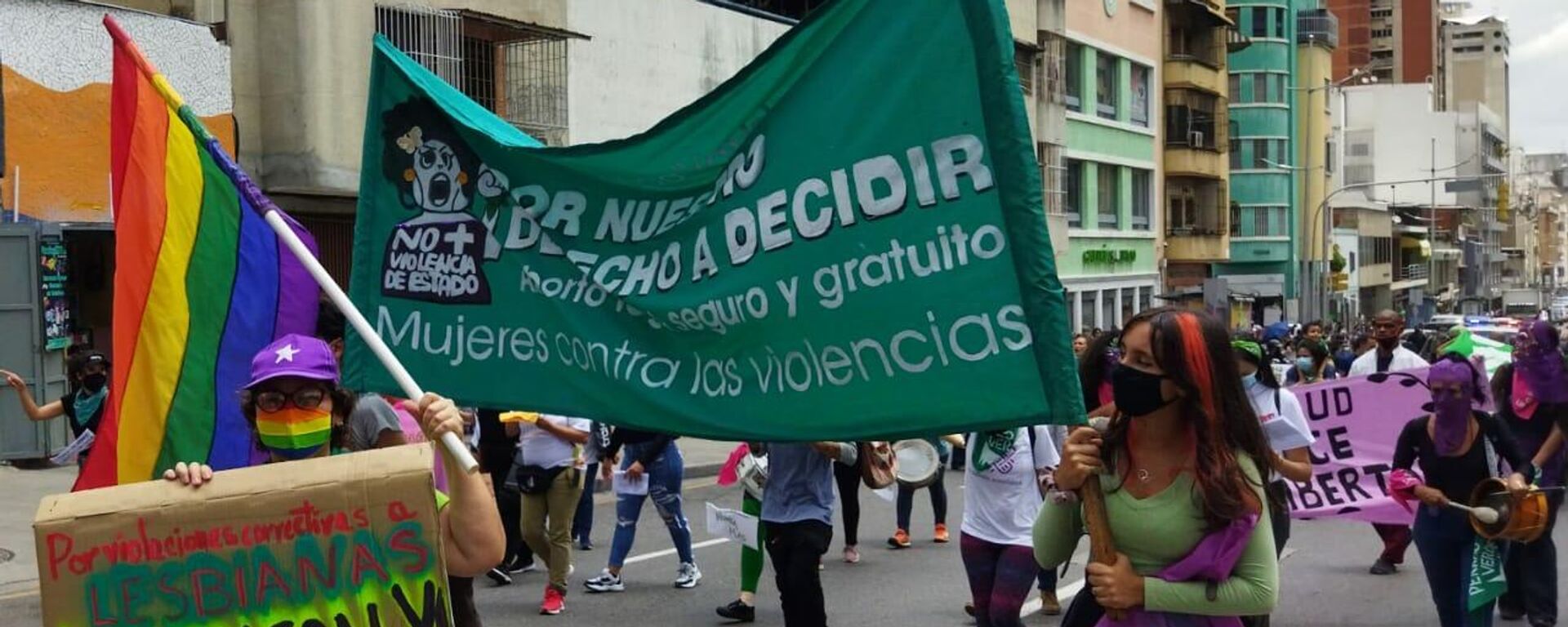 Organizaciones feministas marcharon por el centro de la capital venezolana por un aborto legal y seguro - Sputnik Mundo, 1920, 28.09.2021