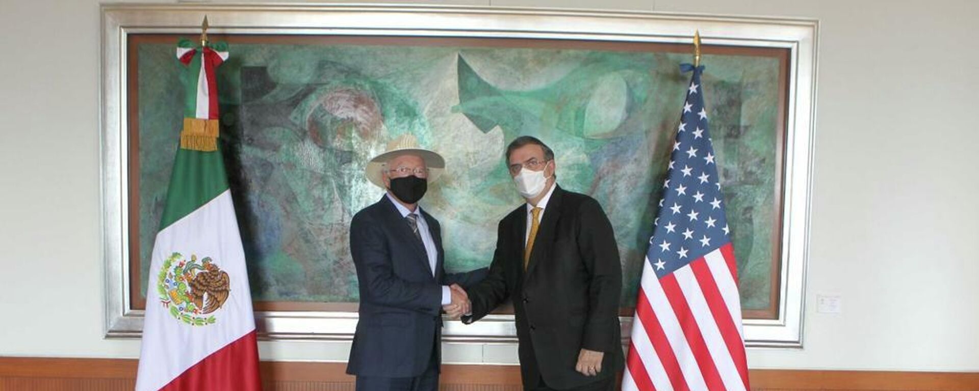 Ken Salazar, embajador de EEUU en México, y Marcelo Ebrard, canciller mexicano - Sputnik Mundo, 1920, 08.10.2021