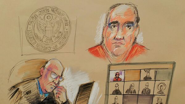 Dibujo de corte del caso Alex Saab, en la corte federal de Miami - Sputnik Mundo