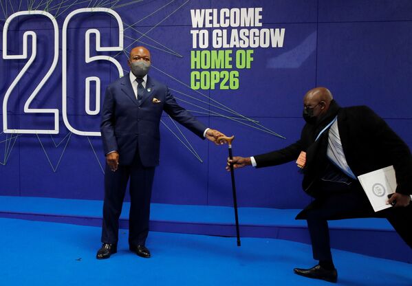 El Presidente de Gabón, Ali Bongo Ondimba, durante su participación en la conferencia COP26 de Glasgow. - Sputnik Mundo