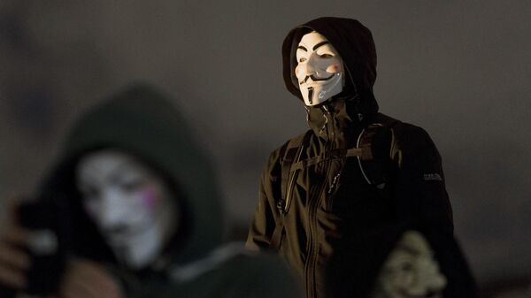 Una marcha de Anonymous en Londres, foto de archivo - Sputnik Mundo