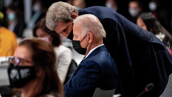 El presidente de EEUU, Joe Biden, durante la Conferencia de las Naciones Unidas sobre el Cambio Climático de 2021 (COP26) en Glasgow, Escocia, el 1 de noviembre de 2021 - Sputnik Mundo