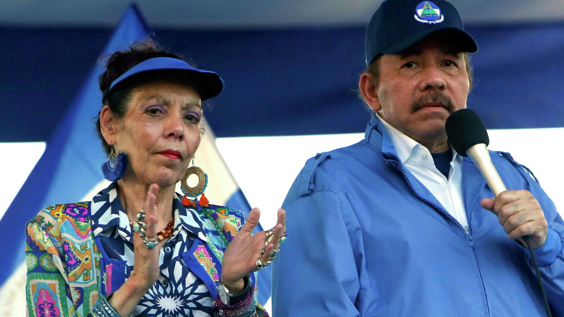 La vicepresidenta de Nicaragua, Rosario Murillo,  y el de Nicaragua presidente, Daniel Ortega - Sputnik Mundo, 1920, 17.11.2021