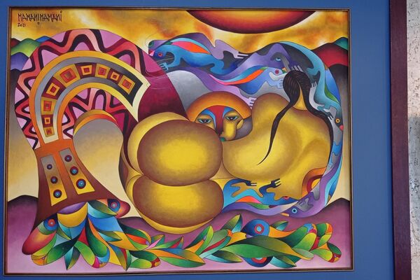 Obras de uno de los artistas bolivianos más reconocidos en todo el mundo, Roberto Mamani Mamani  - Sputnik Mundo