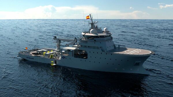 Recreación del futuro Buque de Acción Marítima e Intervención Submarina - Sputnik Mundo