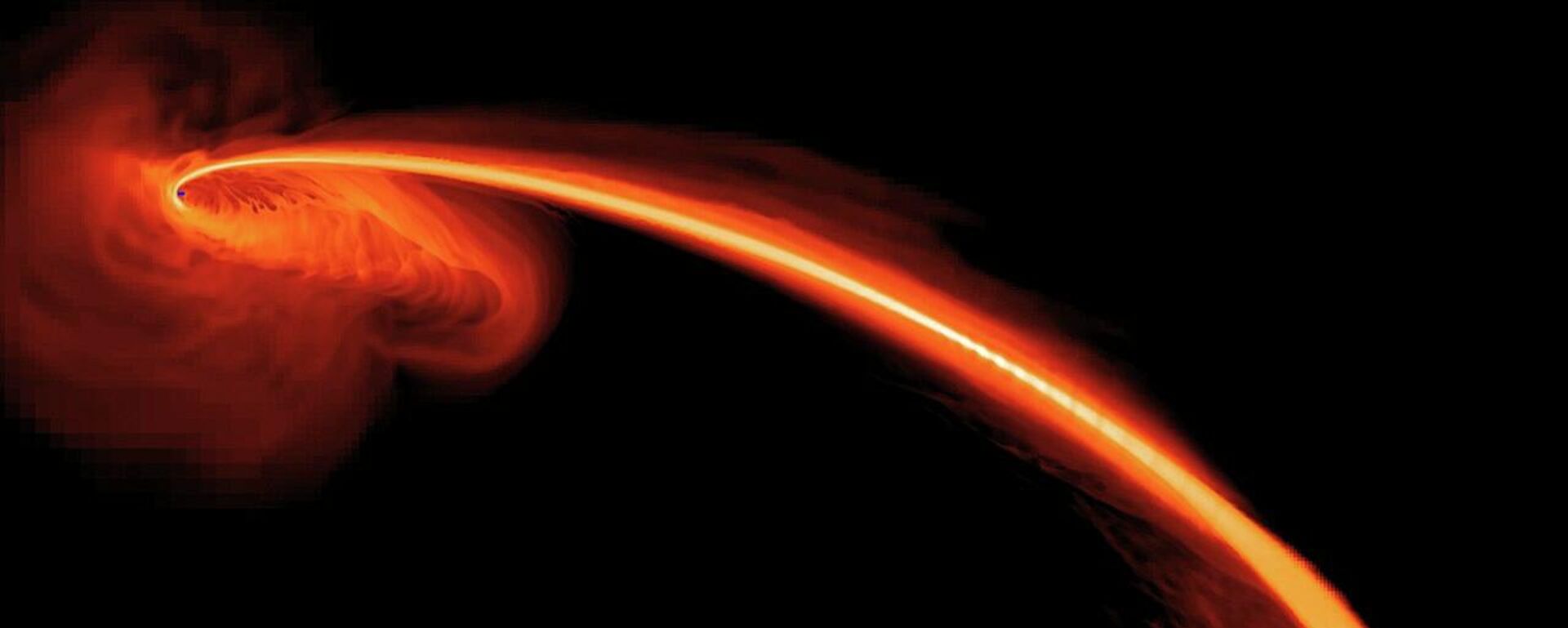 Una simulación muestra cómo un agujero negro destroza las estrellas - Sputnik Mundo, 1920, 30.11.2021