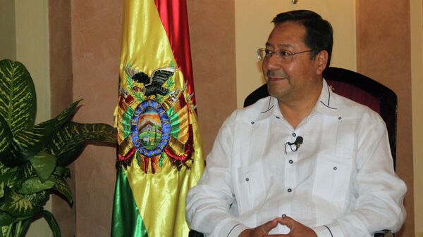 El presidente de Bolivia, Luis Arce, en una entrevista con Sputnik - Sputnik Mundo