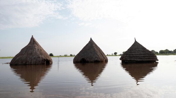 Las inundaciones en Sudán del Sur  - Sputnik Mundo