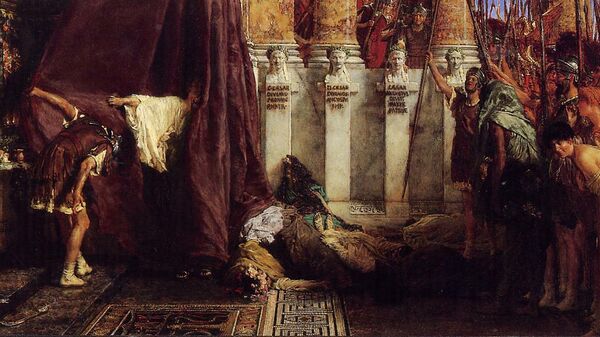 Pintura Ave, Caesar! Io, Saturnalia!, de Sir Lawrence Alma-Tadema.  - Sputnik Mundo