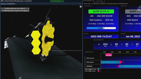 Video: el telescopio James Webb abre por completo su ojo de oro, listo para observar el universo - Sputnik Mundo
