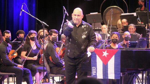 El pianista cubano Ignacio 'Nachito' Herrera en el concierto 'Cuba Vive' - Sputnik Mundo