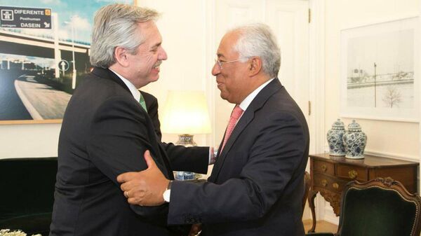 El presidente de Argentina, Alberto Fernández, felicitó al primer ministro de Portugal, Antonio Costa - Sputnik Mundo
