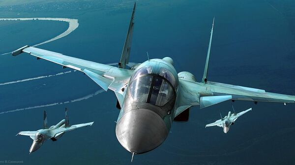 El cazabombardero ruso Su-34 - Sputnik Mundo