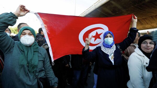 Protestas antigubernamentales en Túnez - Sputnik Mundo