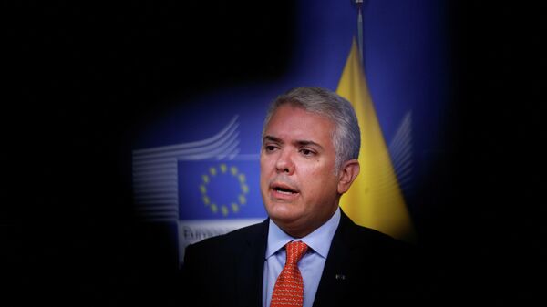 Iván Duque, presidente de Colombia, en su gira europea - Sputnik Mundo