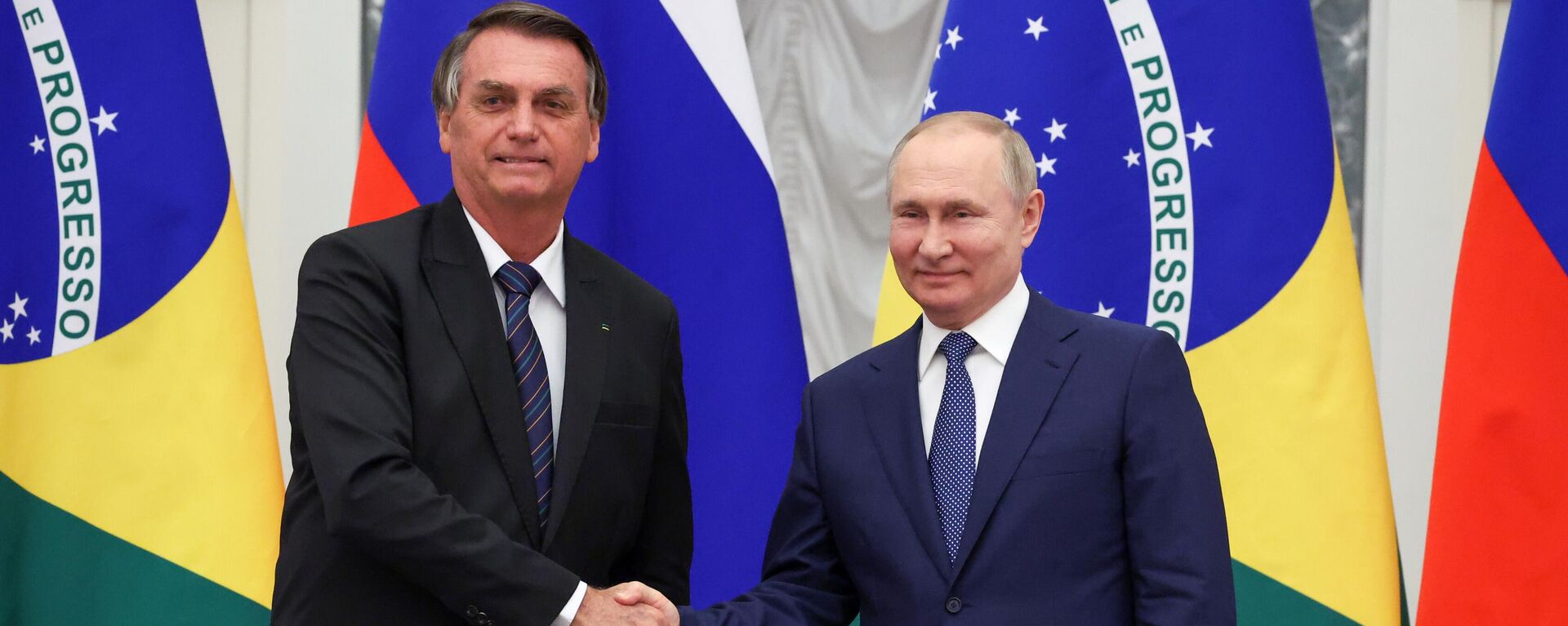 Los presidentes de Brasil y de Rusia, Jair Bolsonaro y Vladímir Putin  - Sputnik Mundo, 1920, 16.02.2022