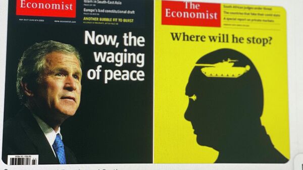 Captura de pantalla de las portadas The Economista - Sputnik Mundo