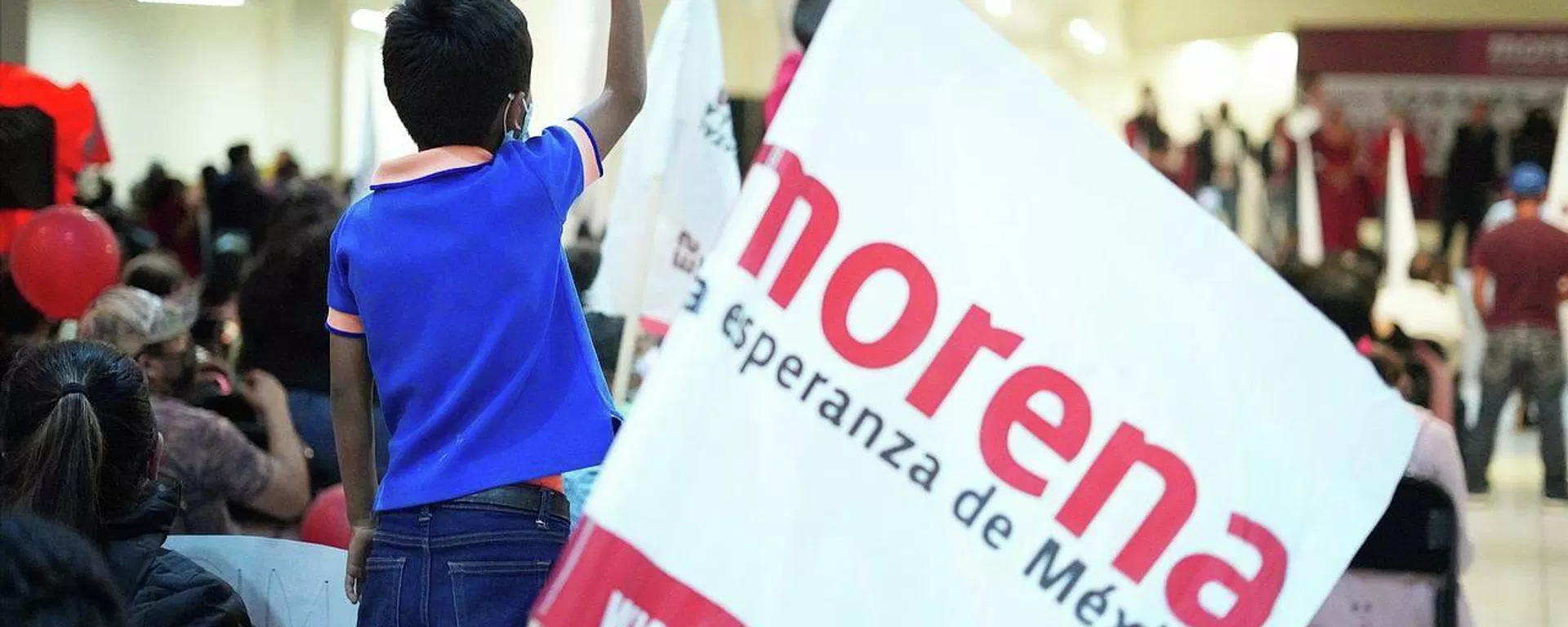 Un mitin de Morena, el partido oficial del Gobierno de México Un mitin de Morena, el partido oficial del Gobierno de México - Sputnik Mundo, 1920, 07.08.2023