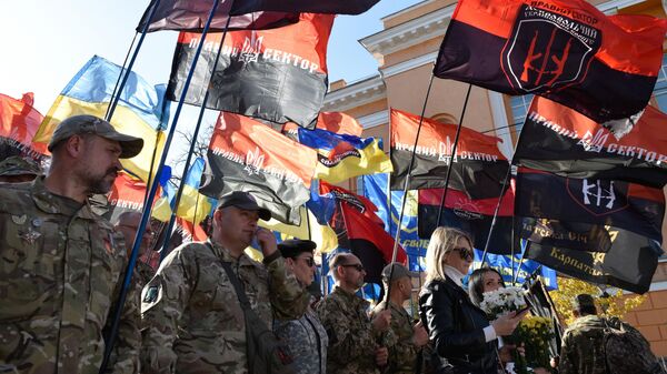 La marcha de nacionalistas en Ucrania - Sputnik Mundo