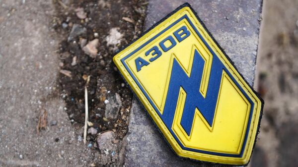 El logo del regimiento nazi ucraniano Azov (prohibido en Rusia) - Sputnik Mundo