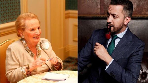 La exsecretaria de Estado de EEUU, Madeleine Albright, y el comediante mexicano Chumel Torres - Sputnik Mundo