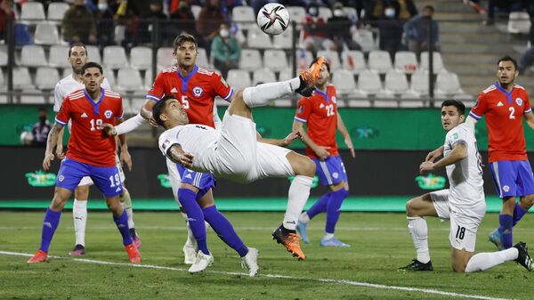 Luis Suárez en su último gol por Eliminatorias Sudamericas  - Sputnik Mundo