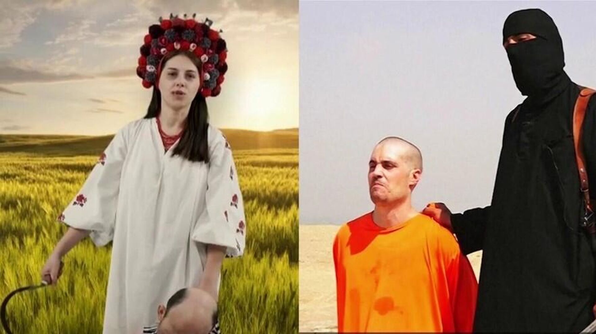 Видео снятое хохлами. Украинская социальная реклама с серпом. Украинская актриса с серпом.
