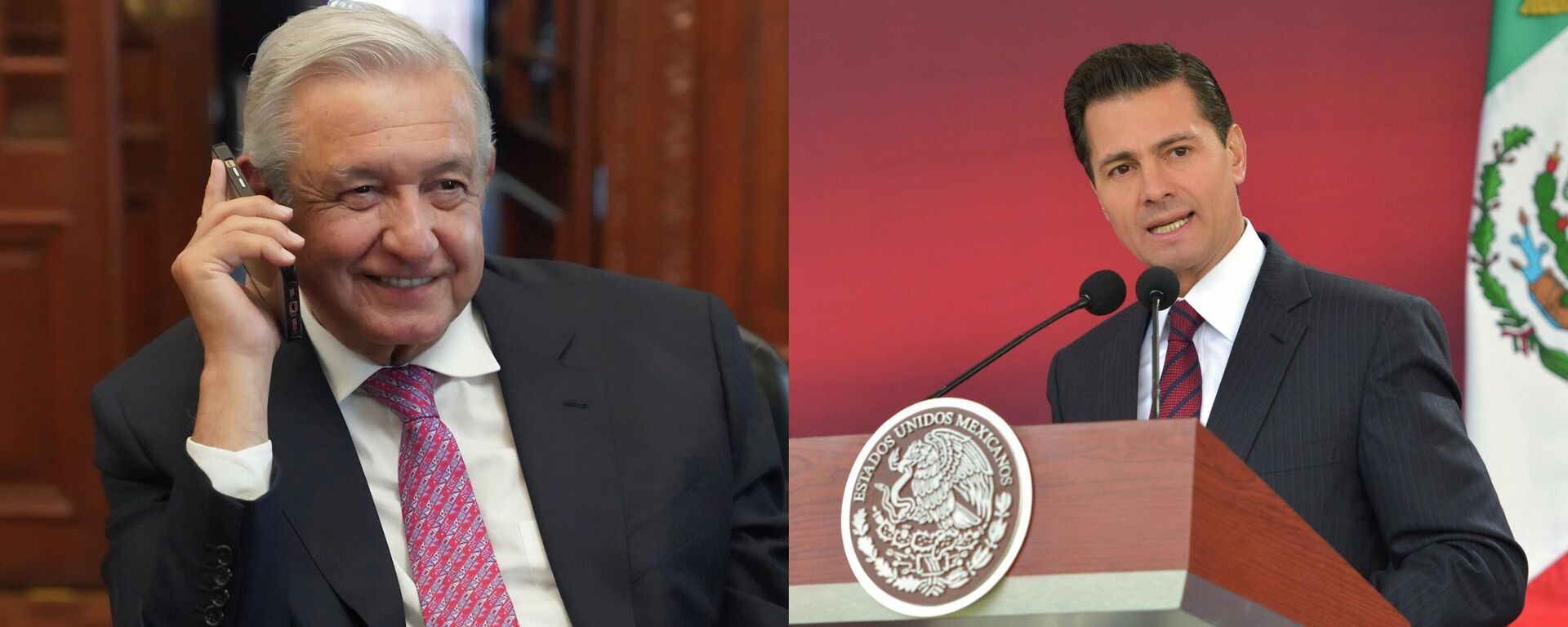El presidente mexicano Andrés Manuel López Obrador y el expresidente Enrique Peña Nieto - Sputnik Mundo, 1920, 02.06.2022