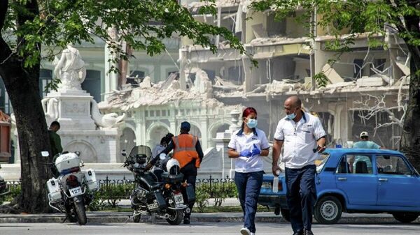Alrededores del Hotel Saratoga de La Habana, tras la explosión del 6 de mayo - Sputnik Mundo