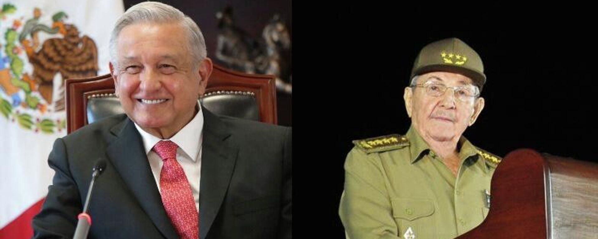 El presidente de México, Andrés Manuel López Obrador, y el general del Ejército cubano, Raúl Castro - Sputnik Mundo, 1920, 10.05.2022