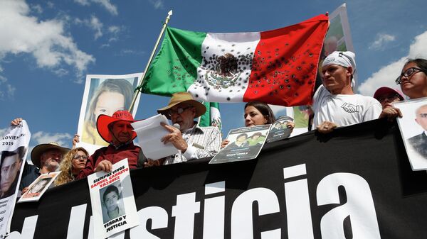 Manifestación en México para apoyar a la familia LeBarón (archivo) - Sputnik Mundo