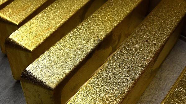 Lingotes de oro, imagen referencial - Sputnik Mundo