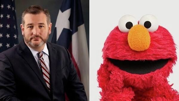 Ted Cruz, senador republicano por Texas, y Elmo, personaje de Plaza Sésamo - Sputnik Mundo