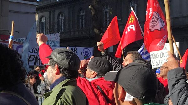 Paro general parcial del sindicato único de trabajadores, PIT-CNT (Montevideo, Uruguay) - Sputnik Mundo