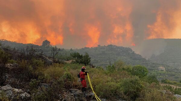 El incendio forestal declarado el 15 de agosto en el municipio de Bejís, provincia de Castellón (España), se extende - Sputnik Mundo