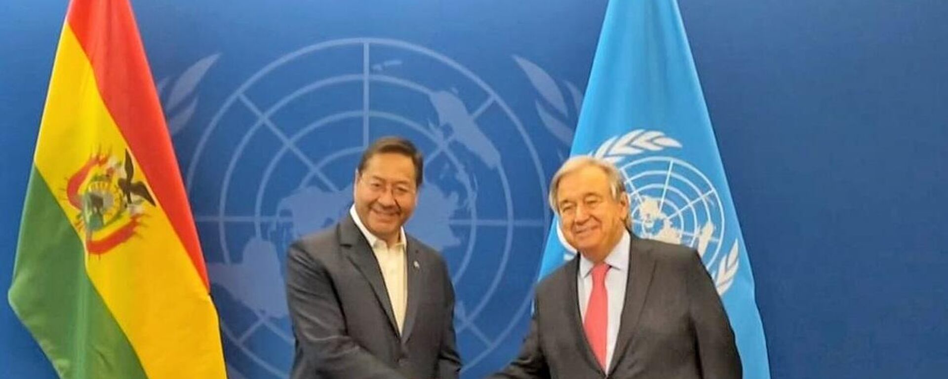 El presidente de Bolivia, Luis Arce, y el secretario general de las Naciones Unidas, António Guterres - Sputnik Mundo, 1920, 20.09.2022