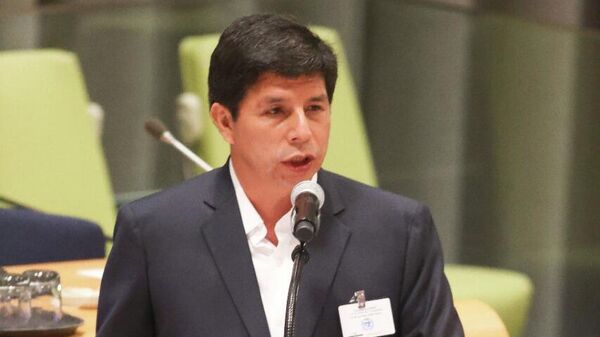 El presidente de Perú, Pedro Castillo ante la ONU - Sputnik Mundo