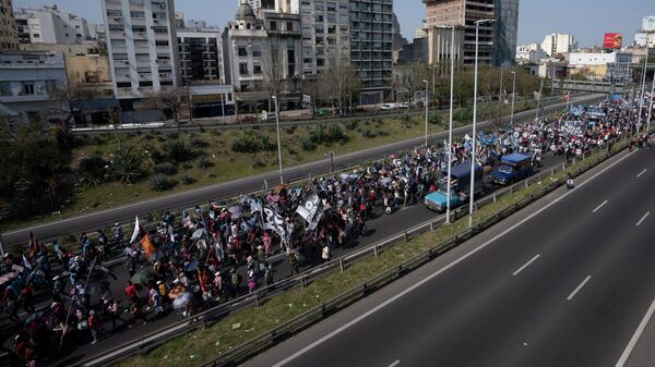 Protesta en Argentina (archivo) - Sputnik Mundo