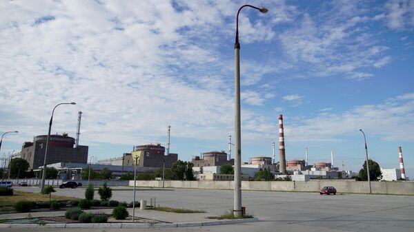 La central nuclear de Zaporozhie, en la ciudad de Energodar  - Sputnik Mundo