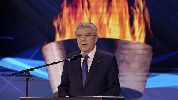 Thomas Bach, presidente del Comité Olímpico Internacional durante una ceremonia en Israel en septiembre de 2022 - Sputnik Mundo