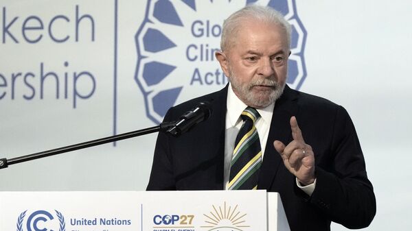 El presidente electo de Brasil, Luiz Inácio Lula da Silva, durante la 27 Conferencia de las Partes (COP27) de la Convención Marco de las Naciones Unidas sobre el Cambio Climático que se celebra en Egipto - Sputnik Mundo