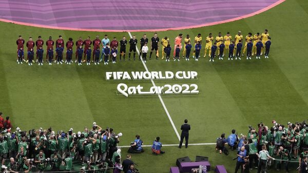 Las selecciones de Catar y Ecuador antes del partido - Sputnik Mundo