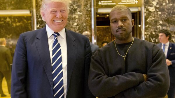 Kanye West y Donald Trump en 2016 - Sputnik Mundo