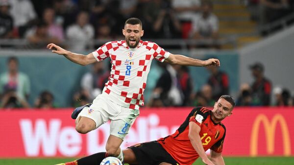 El partido entre Croacia y Bélgica en el Mundial 2022 - Sputnik Mundo