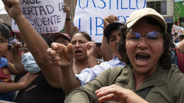 Protestas a favor de Pedro Castillo en Perú - Sputnik Mundo