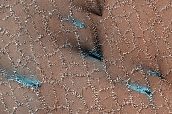 La escarcha en Marte se forma de agua y dióxido de carbono con mucha más frecuencia que la nieve. Cubre la parte norte de las dunas y se derrite al llegar la primavera. - Sputnik Mundo