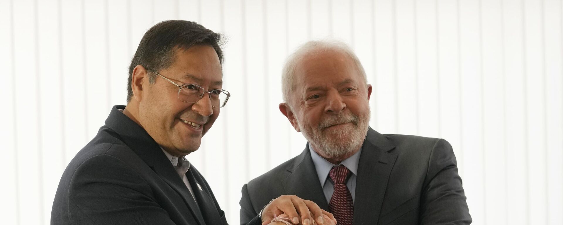 El Presidente de Brasil, Luiz Inácio Lula da Silva (a la derecha) y el Presidente de Bolivia, Luis Arce.  - Sputnik Mundo, 1920, 10.01.2023