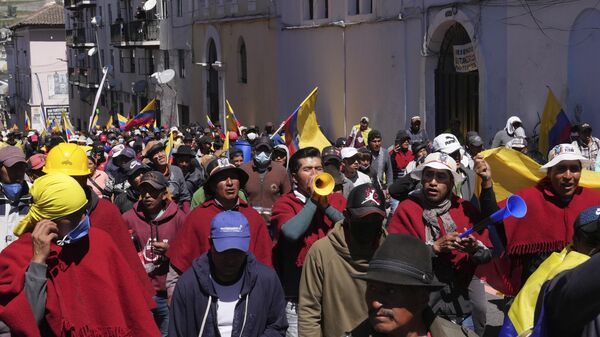 Protestas de los pueblos indígenas en Ecuador en el verano de 2022 (archivo) - Sputnik Mundo