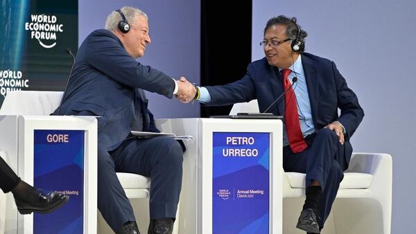 El presidente de Colombia, Gustavo Petro, en Davos - Sputnik Mundo