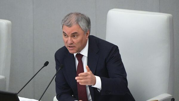 Viacheslav Volodin, el presidente de la Duma de Estado (Cámara Baja del Parlamento ruso) - Sputnik Mundo